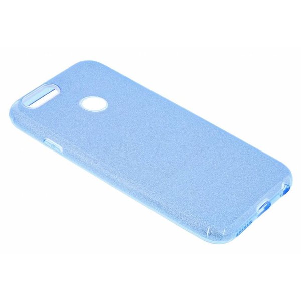 Merkloos Huawei P Smart Blauw Glitter TPU Back Cover Hoesje