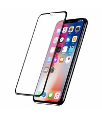 Merkloos iPhone X / Xs Premium Curved 5D Glazen Screenprotector zwart