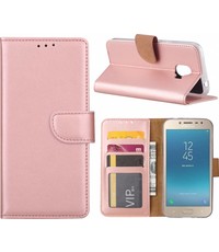  Hoesje voor Samsung Galaxy j2 Pro (2018) portemonnee hoesje / met opbergvakjes Rose Goud