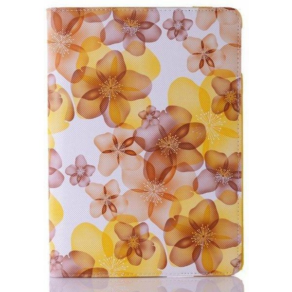 iPad Mini / Mini 2 / mini 3 Flip Flower hoesje / Luxury 360 draaibaar case Geel