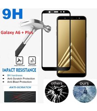  Samsung Galaxy A6+ (Plus 2018) HD clarity Hardness Full Coverage Bubble Free tempered glass zwart