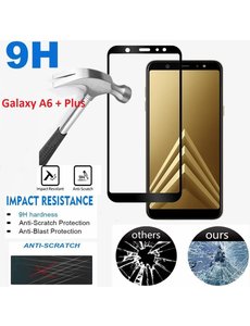  Samsung Galaxy A6+ (Plus 2018) HD clarity Hardness Full Coverage Bubble Free tempered glass zwart
