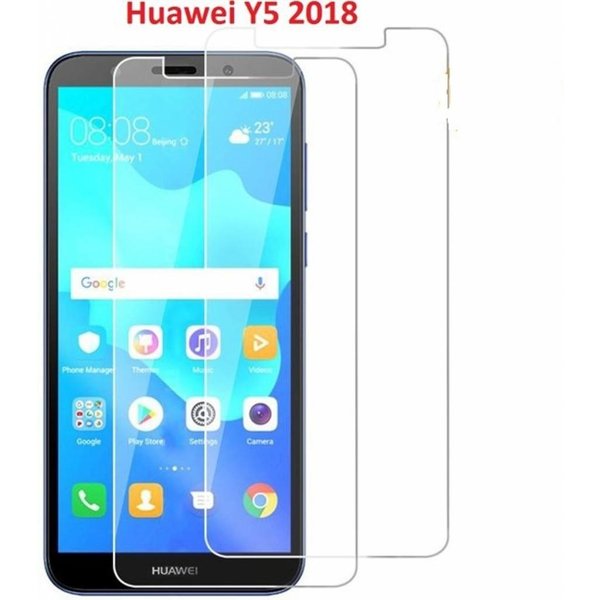 2 Stuks - Huawei Y5 (2018) Tempered glass /Beschermglas Screenprotector