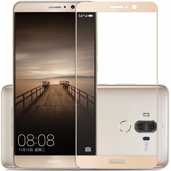 Huawei Mate 10 lite full cover Curved Edge ultra clear HD clarity tempered glass Champagne Goud