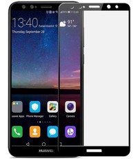  Huawei Mate 10 lite full cover Curved Edge ultra clear HD clarity tempered glass Zwart