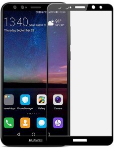  Huawei Mate 10 lite full cover Curved Edge ultra clear HD clarity tempered glass Zwart