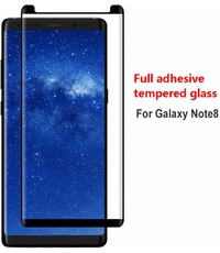  Samsung Galaxy Note 8 Full Glue Screenprotector Adhesive Cover tempered glass Zwart