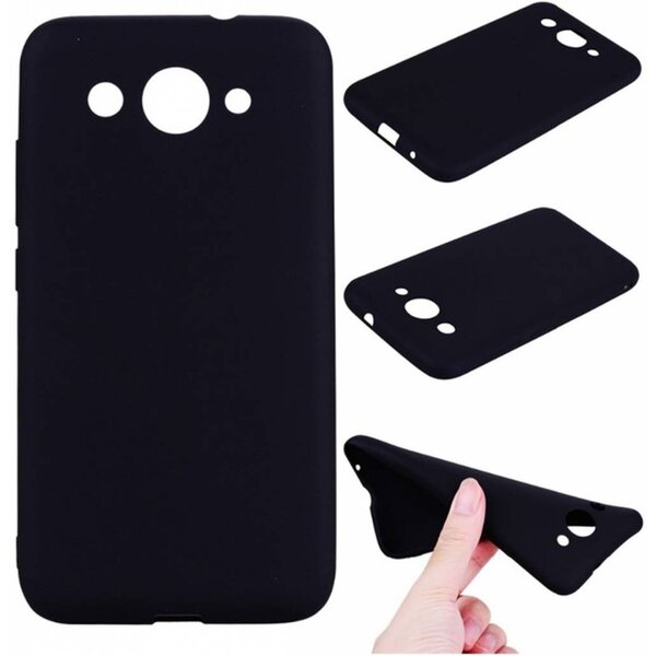 Huawei Y3 (2018) Case Zwart TPU Hoesje Finish Slim Profile Matte