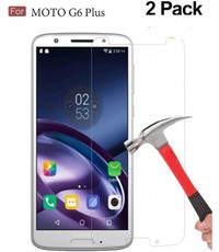 Merkloos 2 Pack - Motorola Moto G6+ (Plus) (6th Generation) Beschermglas Screenprotector / Tempered Glass Screen