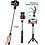 Ntech 3 in 1 Draadloos Selfie Stick Tripod met 360° rotation Phone Clip Mount en Bluetooth Remote shutter voor Geschikt voor iPhone X / Geschikt voor iPhone 8 / 8 Plus / 7 / 7 Plus / 6 / 6 Plus / Samsung Note 8 / S8 / S8 Plus / OnePlus (Black)