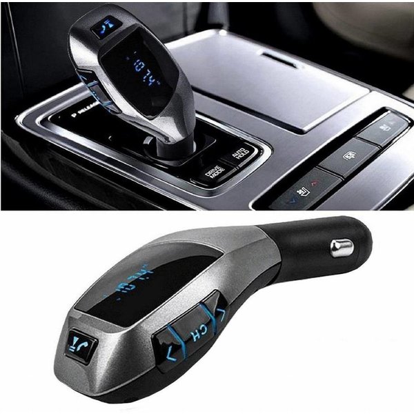 Wireless Bluetooth X5 Auto MP3 Speler / FM transmitter / LED Display / Handsfree bellen / High Speed USB Oplader / SD,TF Card Ondersteuning / USB Stick / 3.5mm Jack AUX voor alle Smartphones zoals o.a. iPhone / Samsung / HTC / etc