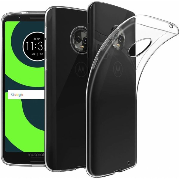 Ntech Ntech Hoesje geschikt voor Motorola Moto G6 Plus Transparant TPU Siliconen hoesje