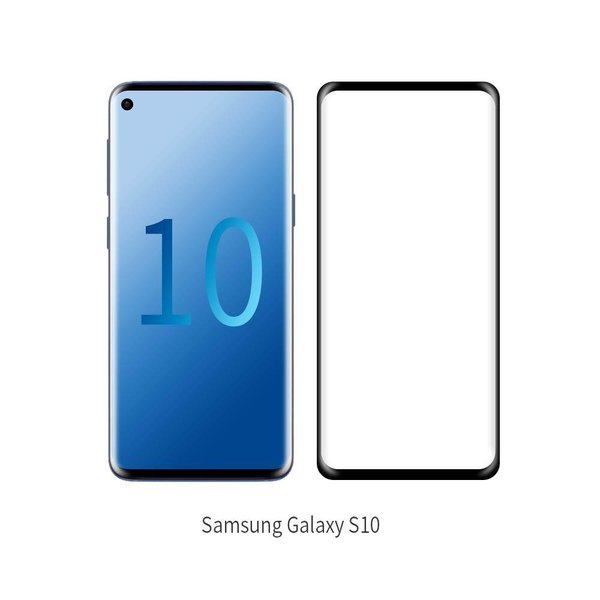 Ntech Ntech Geschikt voor Samsung Galaxy S10 Full Cover Tempered Glass Zwart