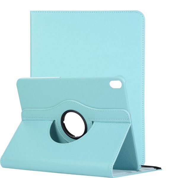 Ntech Ntech Hoes geschikt voor Apple iPad iPad Pro 11 inch hoesje 360° Rotating hoesje Case + 4 in 1 Styuls Licht Blauw