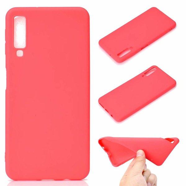 Ntech Ntech Samsung Galaxy A7 (2018) Rood TPU Back Cover Hoesje