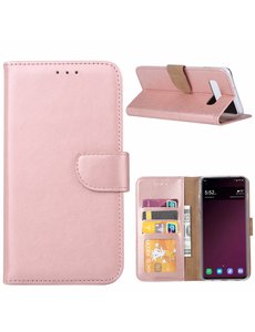 Ntech Ntech Hoesje voor Samsung Galaxy S10e portemonnee hoesje / met opbergvakjes Rose Goud