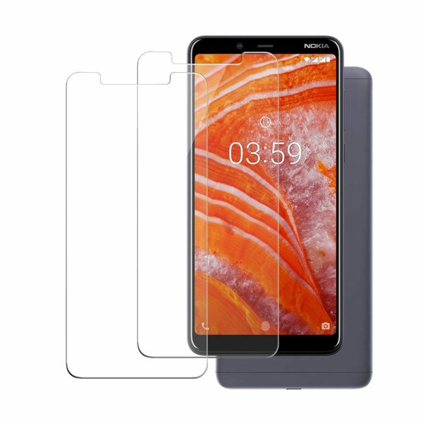 Ntech Ntech 2 Pack Screenprotector geschikt voor Nokia 8.1 Screenprotector 0.3mm HD clarity Hardness Tempered Glass