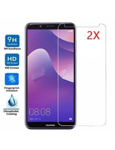 Ntech Ntech 2 Stuks - Huawei Y7 (2018) Screenprotector Tempered Glass (0.3mm)
