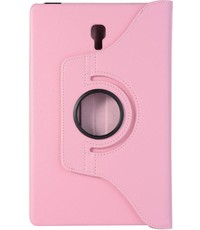 Ntech Ntech Samsung Galaxy Tab A 10.5" SM T590 / T595 2018 licht Roze Tablet Hoesje met 360° draaistand