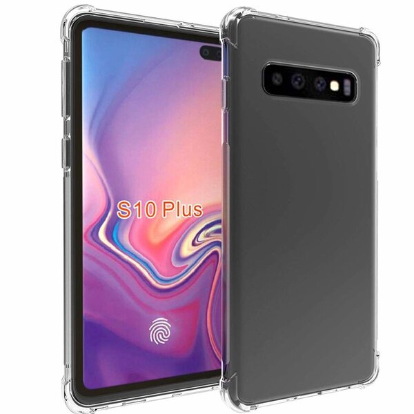 Ntech Ntech Hoesje Geschikt Voor Samsung Galaxy S10+ Plus Transparant Anti Shock Back hoesje