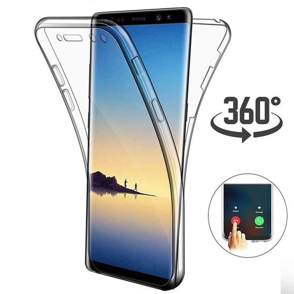 Ntech Ntech Hoesje Geschikt Voor Samsung Galaxy S10 Dual TPU Case hoesje 360° Cover 2 in 1 Case ( Voor en Achter) Transparant