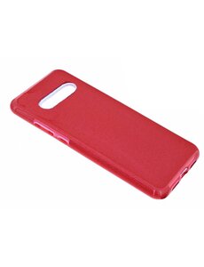 Ntech Ntech Samsung S10 hoesje - Glitter TPU backcover ‚¬€œ Rood