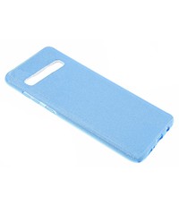 Ntech Ntech Samsung S10 hoesje - Glitter TPU backcover ‚¬€œ Blauw