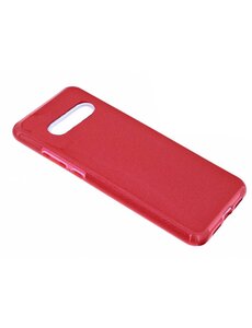 Ntech Ntech Samsung S10 Plus hoesje ‚¬€œ Glitter TPU backcover -Rood