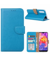 Ntech Ntech Hoesje voor Huawei P30 portemonnee hoesje / met opbergvakjes Blauw