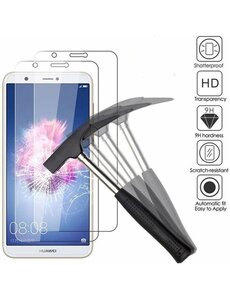 Merkloos 2 stuks - Huawei P Smart Screenprotector / glazen Tempered Glass