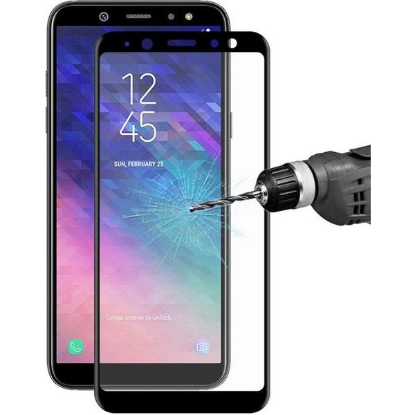 Merkloos Screenprotector voor Samsung Galaxy A6 (2018), Full screen tempered