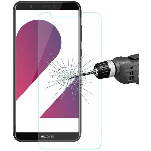 Merkloos Screenprotector voor Huawei P Smart, full screen tempered glass