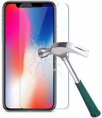 Merkloos 2 Stuks Pack iPhone X/Xs Screenprotector Tempered Glass Glazen ( Zeer sterk Materiaal)