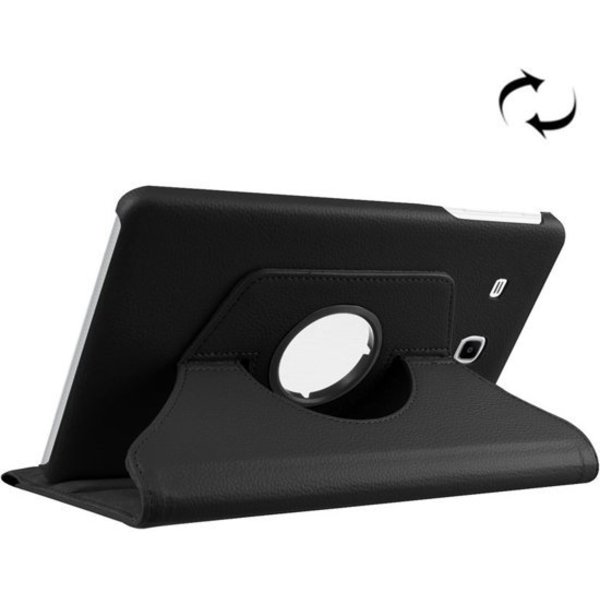 Merkloos Samsung Galaxy Tab E 9.6 / T560 horizontaal Litchi Zwart