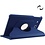Merkloos Samsung Galaxy Tab E 9.6 / T560 horizontaal Litchi structuur 360º Draaibaar Hoesje (donker blauw)
