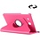 Merkloos Samsung Galaxy Tab E 9.6 horizontaal Litchi structuur 360º Draaibaar Hoesje (hard roze)