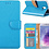 Ntech Ntech Hoesje Geschikt Voor Samsung Galaxy J4+ (Plus) 2018 case Turquoise Portemonnee / Booktype hoesje met opbergvakjes