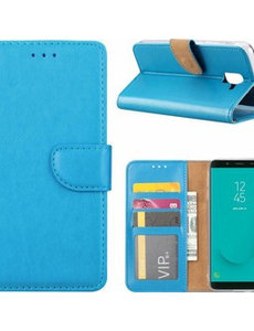 Ntech Ntech Samsung Galaxy J6+ (Plus) 2018 case Turquoise Portemonnee / Booktype hoesje met opbergvakjes