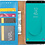Ntech Ntech Hoesje Geschikt Voor Samsung Galaxy J6+ (Plus) 2018 case Turquoise Portemonnee / Booktype hoesje met opbergvakjes