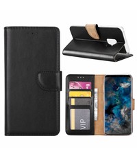 Ntech Ntech Samsung Galaxy S9 Booktype / Portemonnee TPU Lederen Hoesje Zwart