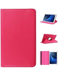 Merkloos Samsung Galaxy Tab A 10.1 (2016) draaibare hoesje Magenta