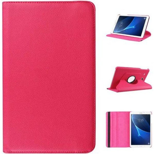 Merkloos Samsung Galaxy Tab A 10.1 (2016) draaibare hoesje Magenta