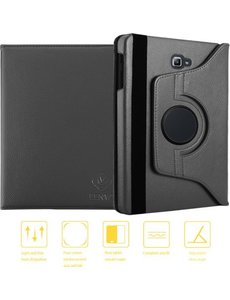Merkloos Samsung Galaxy Tab A 10.1 inch SM-T580 360 graden Tabletcase - Zwart