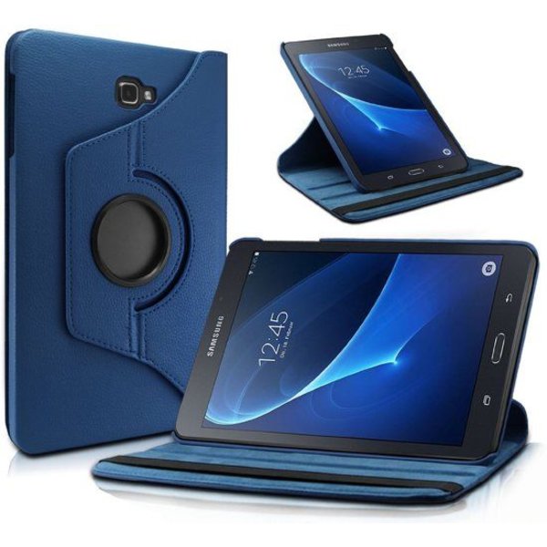 Merkloos Samsung Galaxy TAB A 10.1 2016 (T580-T585) hoesje 360 Draaibaar met Multi-stand- Donker Blauw