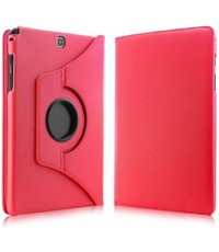 Merkloos Samsung Galaxy Tab A 9,7 inch SM-T550 Tablet Case met 360? draaistand cover hoesje - Rood