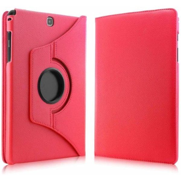 Merkloos Samsung Galaxy Tab A 9,7 inch SM-T550 Tablet Case met 360ﾰ draaistand cover hoesje - Rood