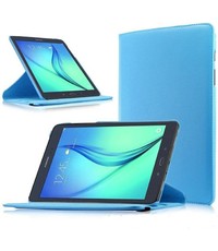 Merkloos Samsung Galaxy Tab A 9,7 inch SM-T550 Tablet Case met 360 draaistand cover hoesje - Light Blauw