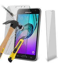 Merkloos 2 Stuks Pack Samsung Galaxy J3 2016 Doorzichtige Glazen Screenprotector