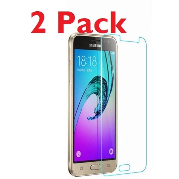 Merkloos 2 stuks Galaxy J3 (2016) glazen Tempered Glass / Screenprotector