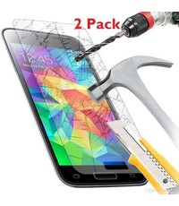 Merkloos 2 Pack - Samsung Galaxy S5 Glazen tempered glass / Screenprotector